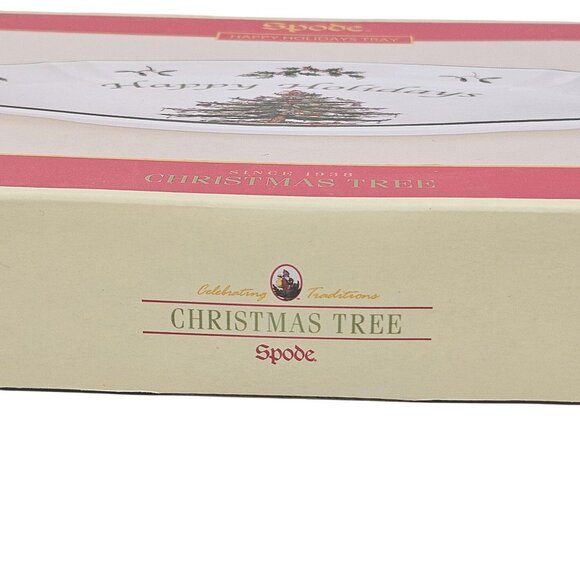 Spode Christmas Tree Happy Holidays Tray 3324 A9 NIB Serving Platter Oval - Picture 8 of 8